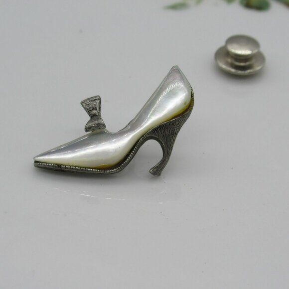Rare Vintage MUSI High Heel Shoe Advertising Salesman's Tie Clip Lapel Pin - Picture 14 of 14